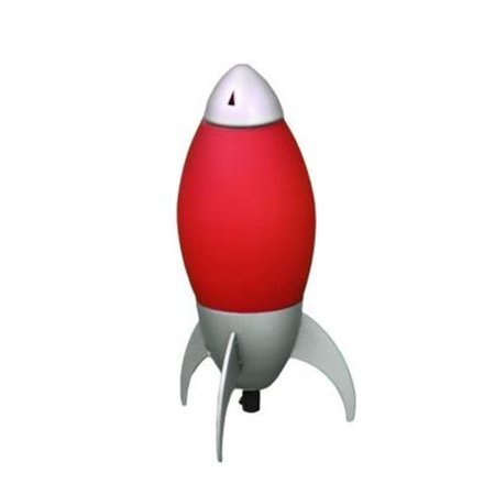 CLING 10.5 in. Kids Red Rocket Table Lamp CL2629622